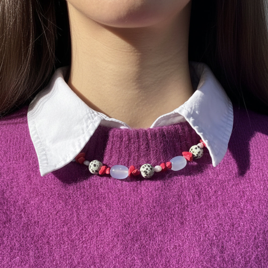 Child inside necklace